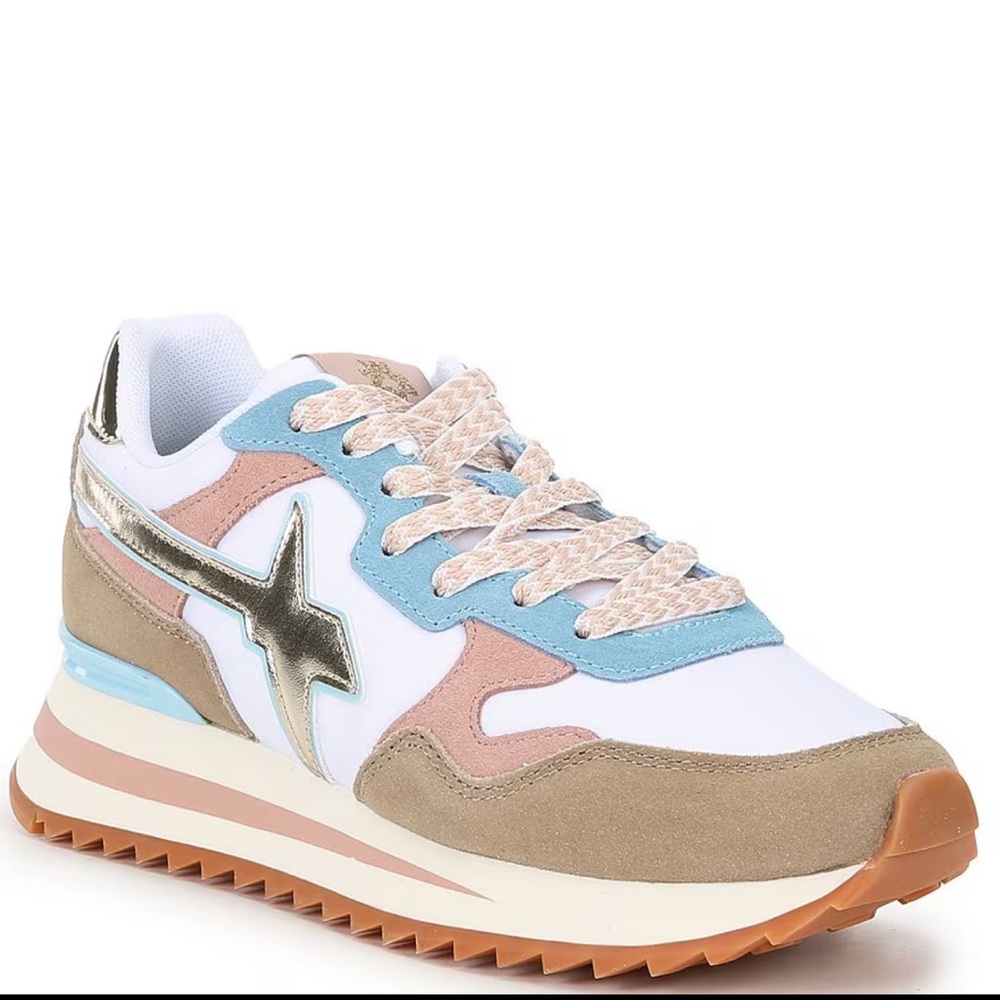 W6YZ
Yak Suede Colorblock Platform Retro Sneakers